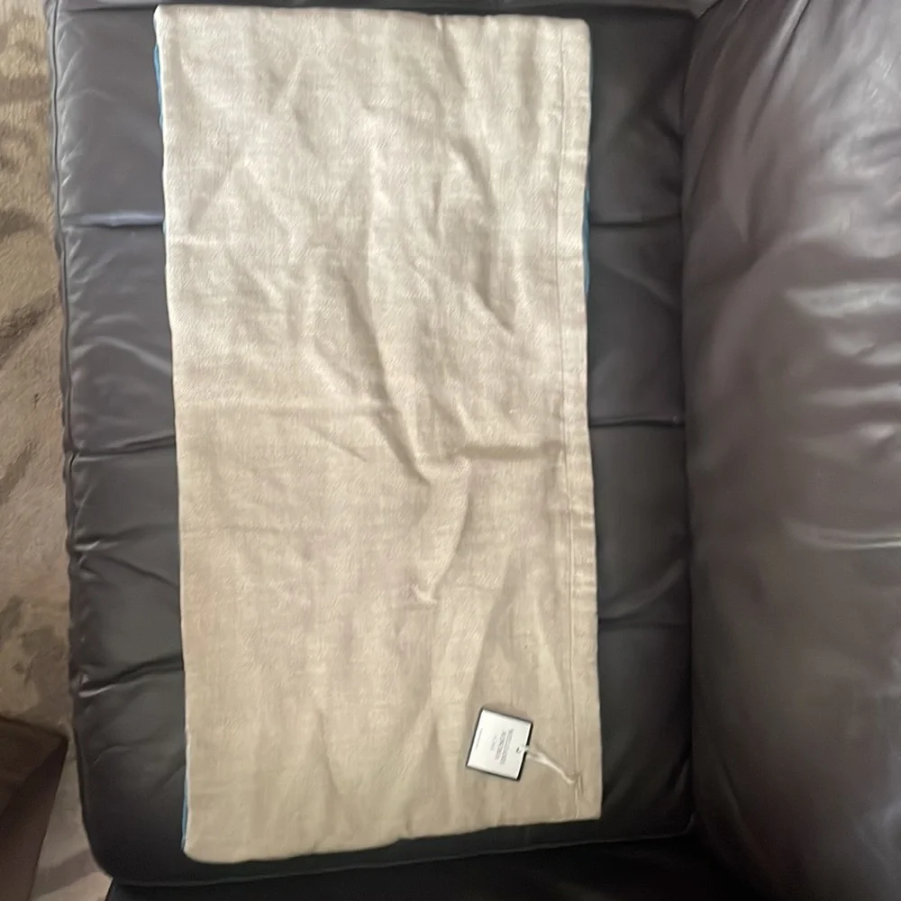 Williams Sonoma Home velvet/linen pillow